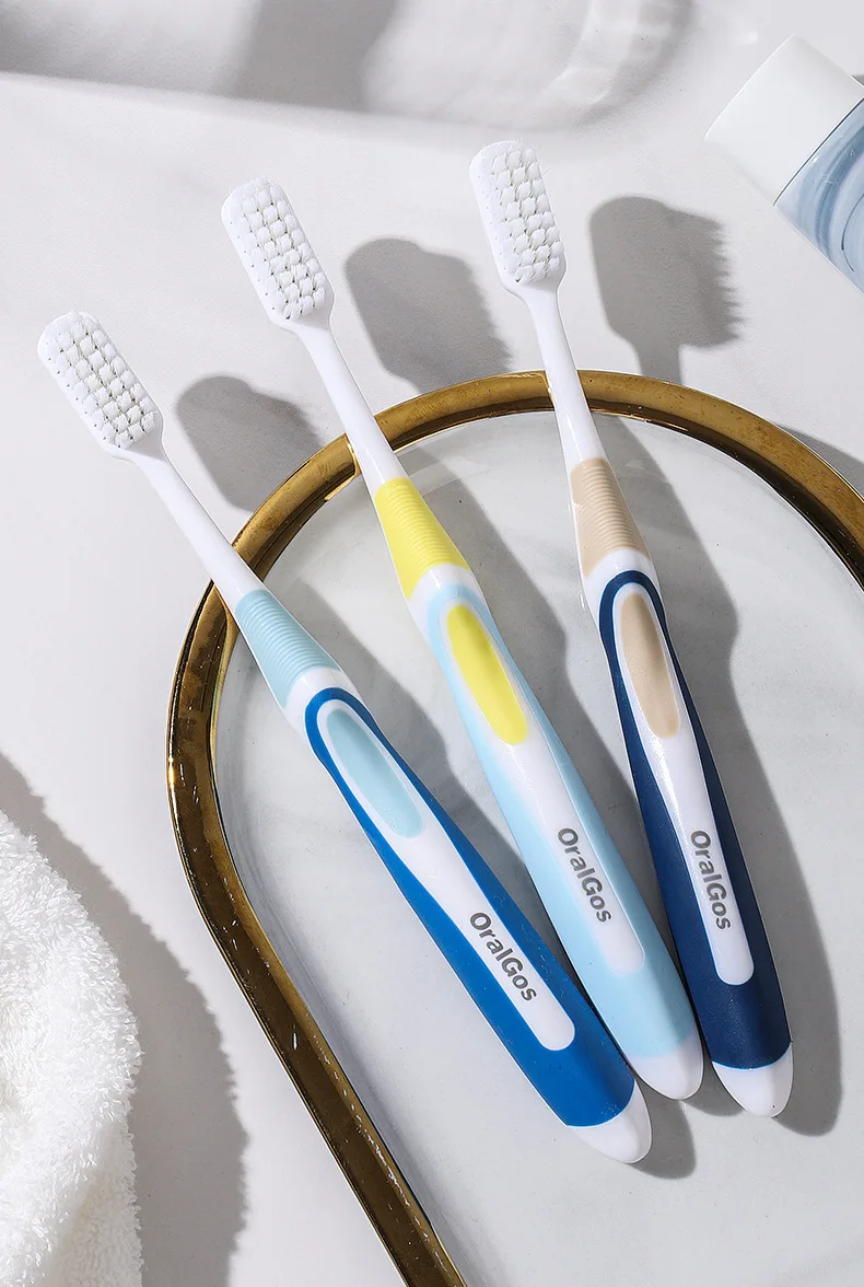 High-end soft-bristled toothbrush adult set household high-end toothbrush set of three