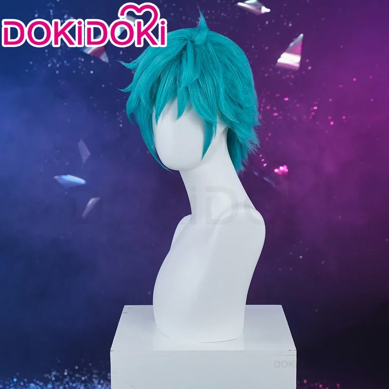 IN STOCK Aphelios Wig Game Cosplay Wig DokiDoki Men Green Hair Aphelios Heart Cosplay Wig Heat Resistant Hair Free Wig Cap