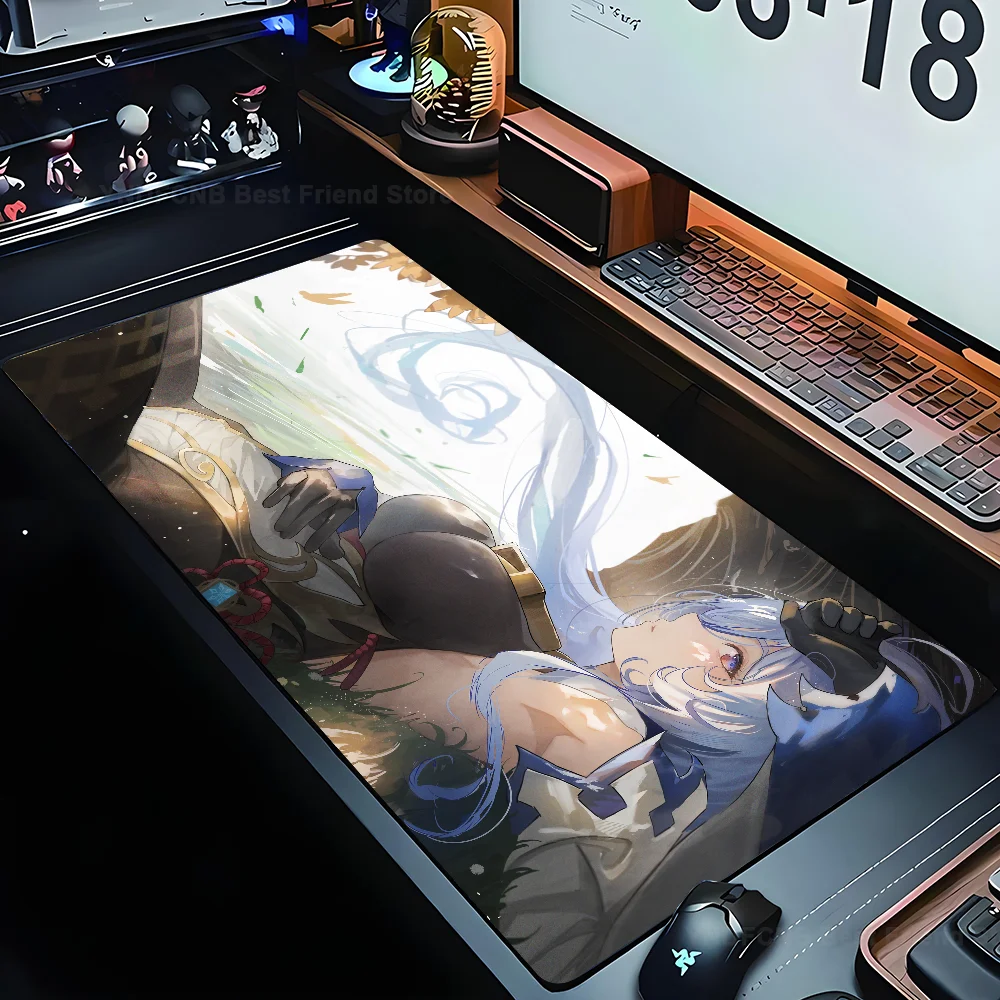 

Ganyu Genshin Impact Mousepad Mouse Mat Desk Mat With Pad Gaming Accessories Prime Gaming XXL Keyboard Pad