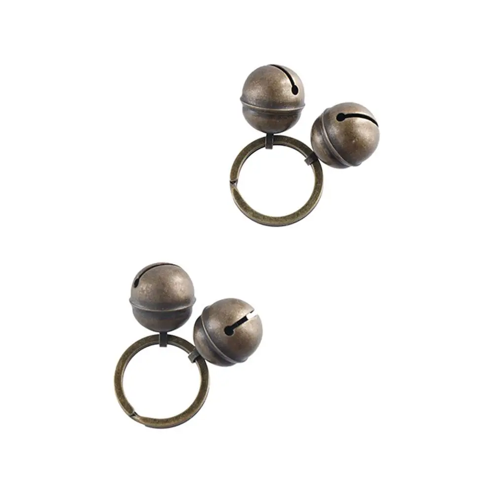 Flat Ring Creative Pet Tracker DIY Bell Pendant Key Rings For Christmas Tree Pet Pendant Jingling Bells Cat Bell Key Ring