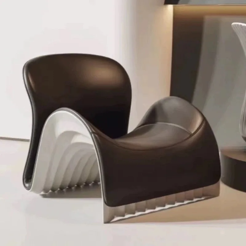 

Новый дизайнерский стул с язычком, повседневный стул для ленивого лежания, H-образный персонализированный нить, стекловолоконный лак, мягкая упаковка для гостиной