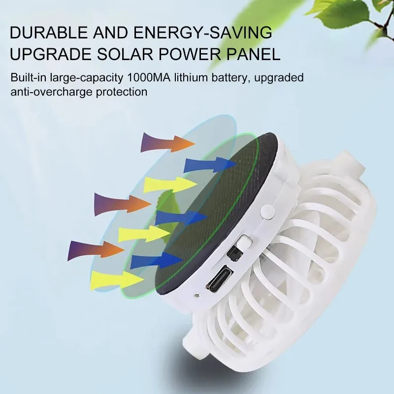 USB Rechargeable Solar Fan Sun Hat, Breathable Sunscreen Baseball Sunshade Hat, Sun Protection Sunhat for Summer Outdoor Use