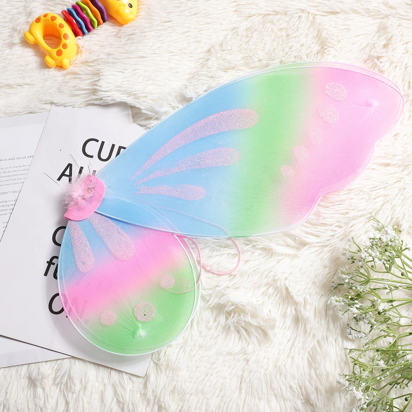 

Fairy Wings Pink Creative Angel Costume Wings for Birthday Party Carnival Performance Dress Up Photo Prop