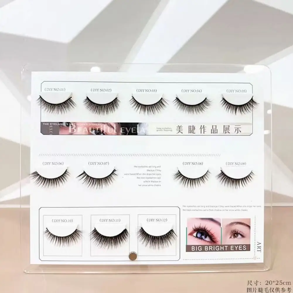 Detachable False Eyelashes Display Stand 10/12/16/20 Grids Metal Stand Eyelash Display Board Large Volume Waterproof