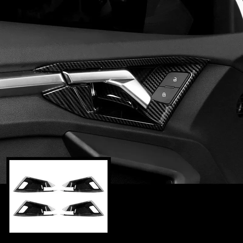 Autotürgriff mit Kohlefaser-Textur, Schüsselabdeckung, dekoratives Formteil für Audi A3 8y 2021–2022, Türkonb-Innenzubehör