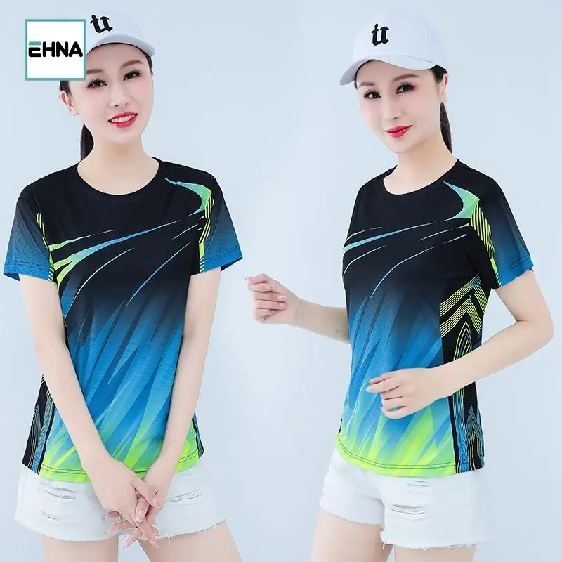 Ice Silk Qui Dry ort Sve T-irt Women's 2023 Summer New Running Sports Mom's Casual Versatile Fitn Top