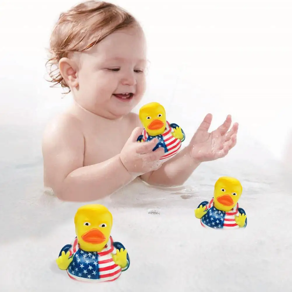 Trump Rubber Duck Baby Bath Toys Funny Trump Rubber Duck Bath Toys for Kids Puncture-resistant Ducks for Pools for Children