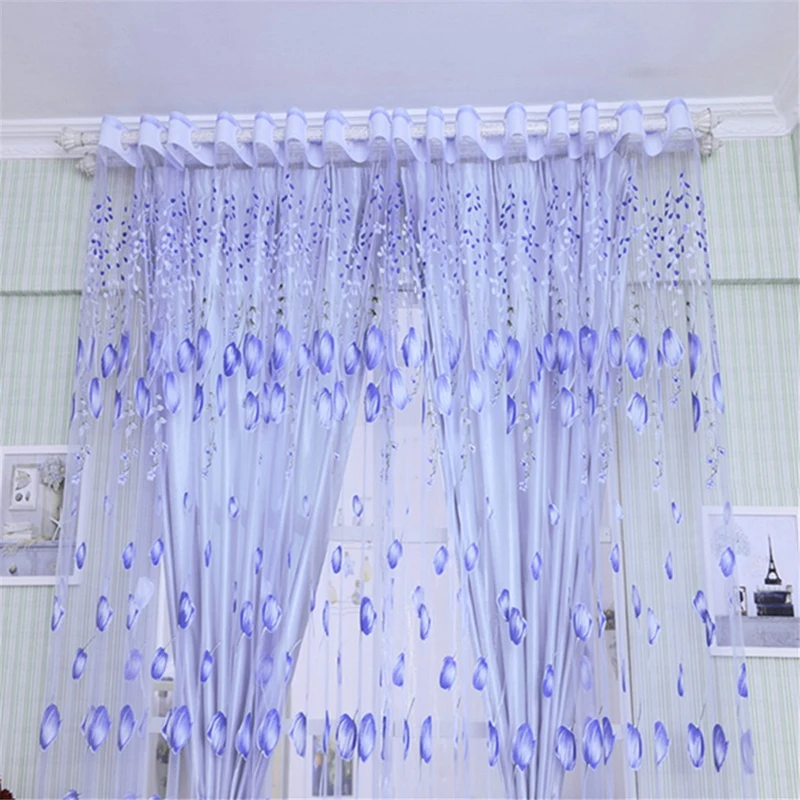 Modern Tulle Curtains For Living Room Purple Curtains For Children Bedroom Door Short Kitchen Window Curtains Creative Drape