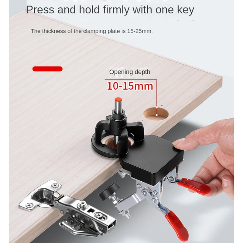 1 Set Aluminum Alloy Woodworking 35Mm Hinge Hinge Opener Door Hinge Punch Locator Hole Opener Locator Door Cabinet