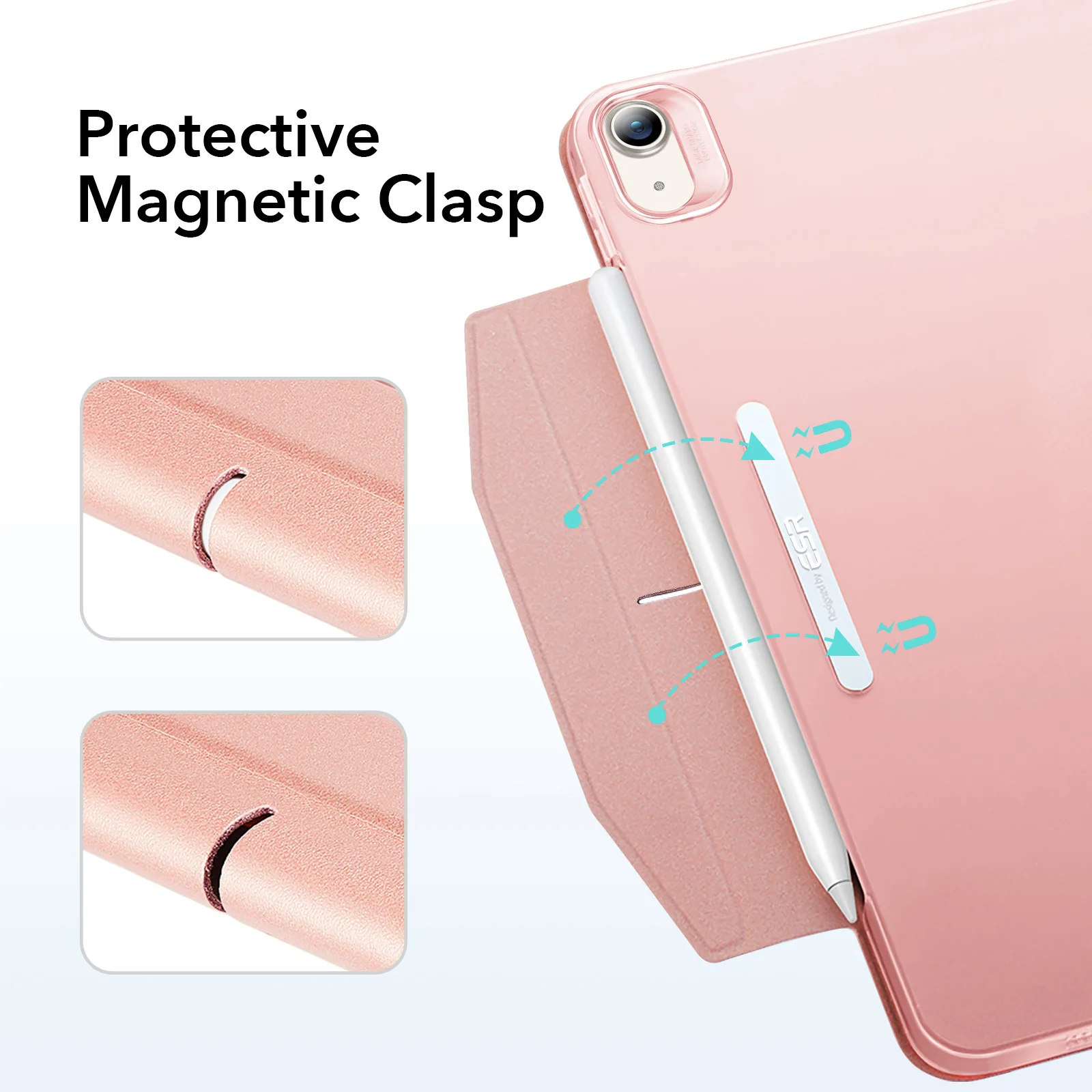 Imagem -03 - Esr-smart Trifold Case com Fecho a Lápis Ipad Air Ipad Air 10.9 2023 2023