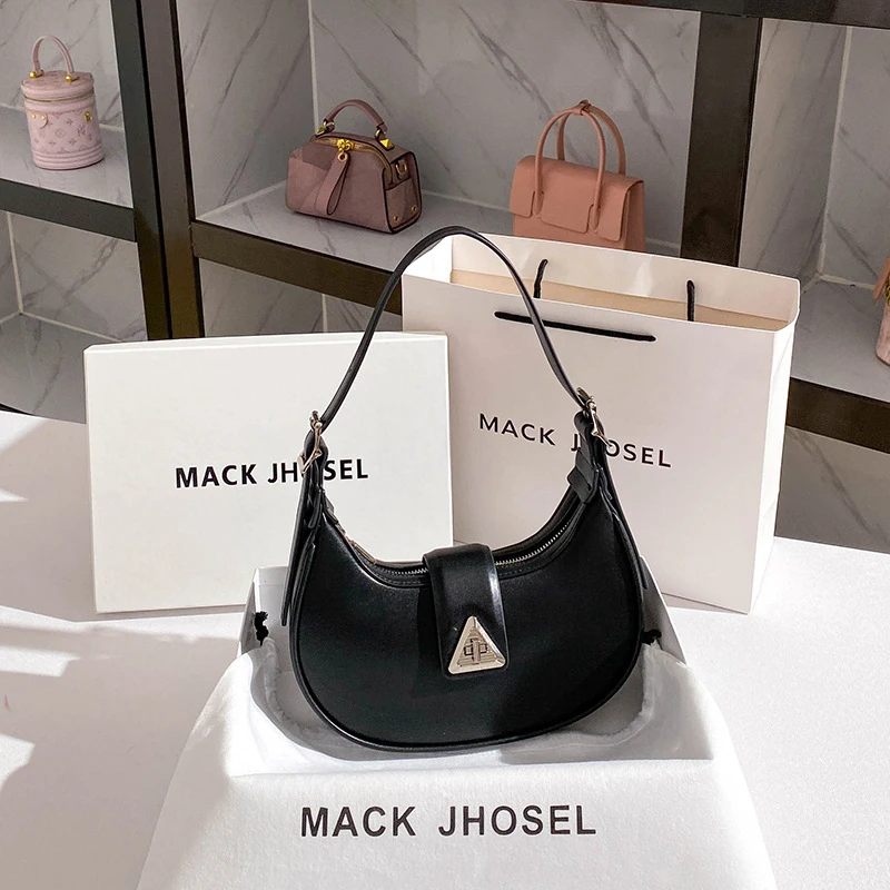 

Эксклюзивная сумка-полумесяц премиум-класса, винтажная городская сумка-багет, сумка на плечо.