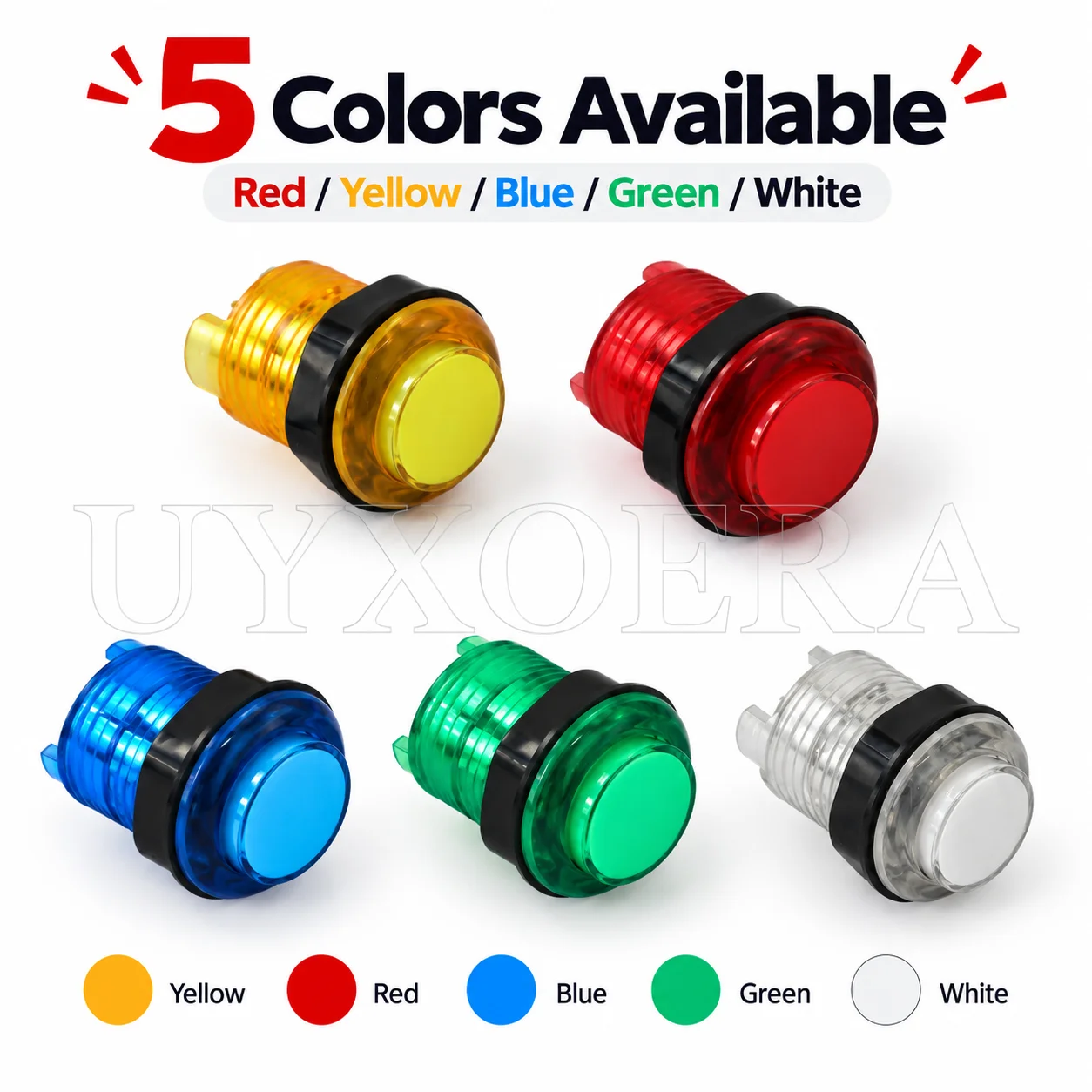 1 Player Arcade LED DIY Kit Copy Sanwa 5Pin Joystick 30mm 24mm Push Buttons Zero Delay USB Encoder for PC Raspberry Piz