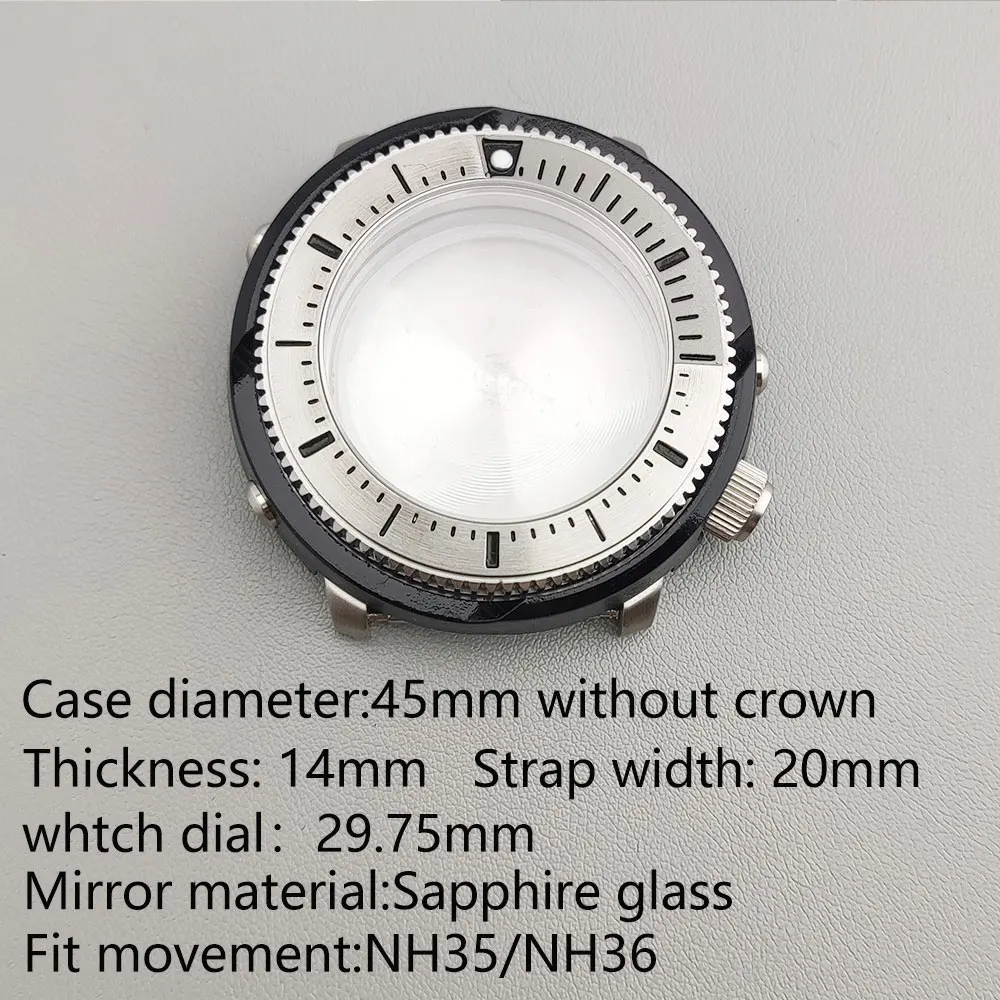 nh35 Dail 45mm Sapphire Glass Watch Accessor Part Movement for Tuna Marinemaster PROSPEX SNE537J1