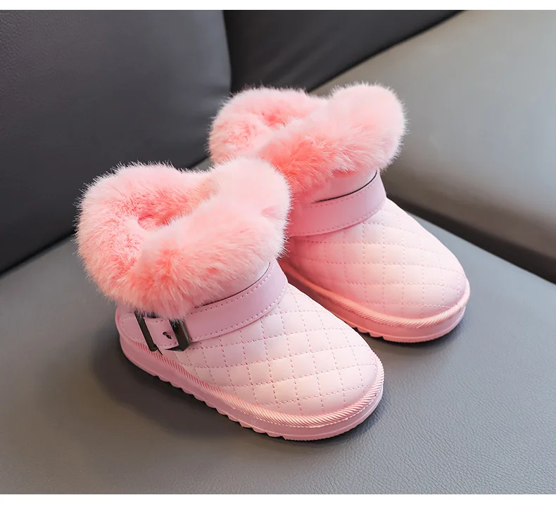 2026 Neue Herbst-Winter-Kinderstiefel für Mädchen, Verdickte Warme Bequeme Weiße Stiefel, Rutschfeste Plüsch-Baumwollschuhe für Babys und Kinder – Detail 12