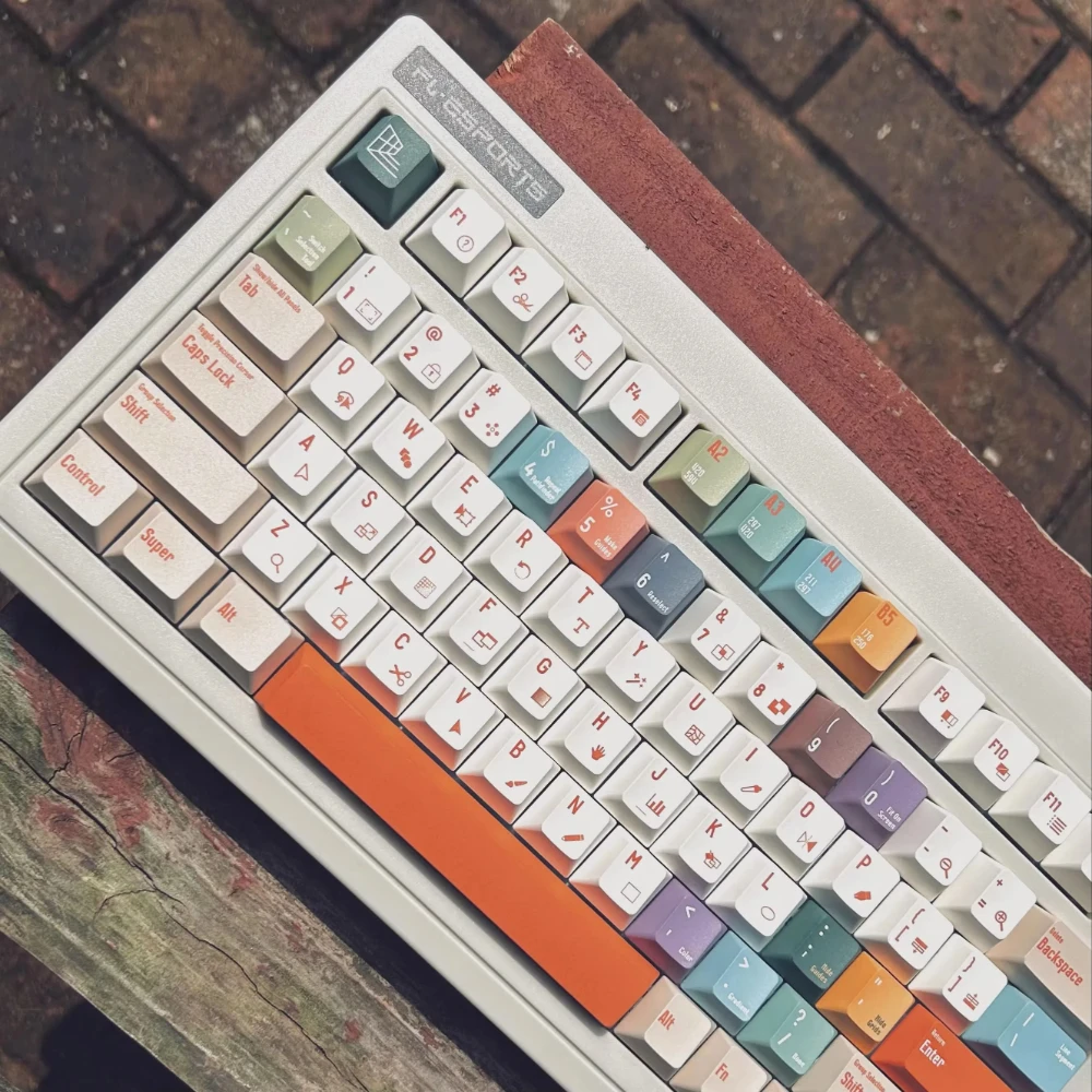 155 Keys AIer Keycaps Cherry Profile Keycap Dye Sublimation  Keycap For MX Switch Mechanical Keyboard Split Spacebar