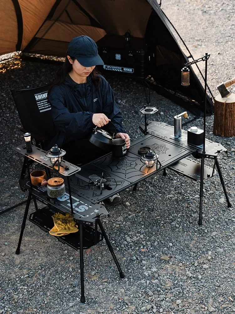 Shinetrip Outdoor Opvouwbare Skateboardtafel Aluminium Verstelbare Tafelpoten Uitbreiding Draagbare Tactische Campingtafel