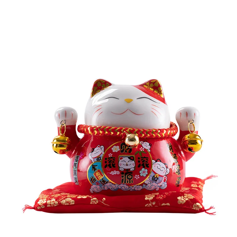 4.5 inch lucky cat creative ceramic home decoration small lucky cat piggy bank piggy bank car decoration desk decoration