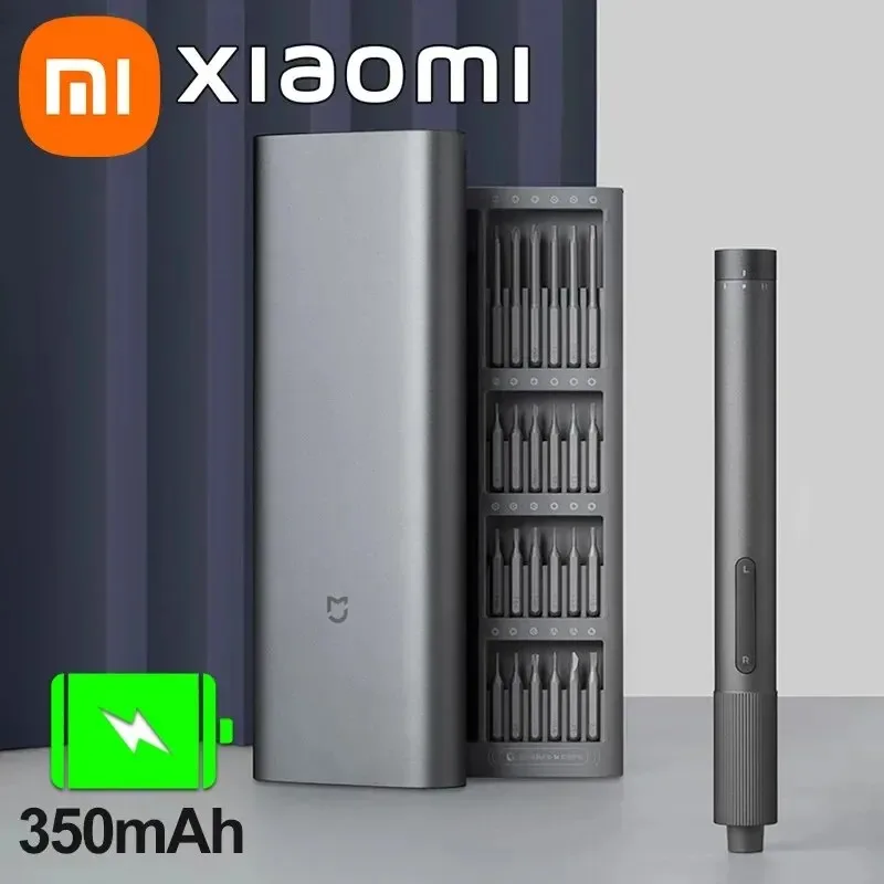 Xiaomi Mijia Electrical Precision Screwdriver Kit 2 Gear Torque 400 Screw 1 Type-C Rechargeable Magnetic Aluminum Case Box