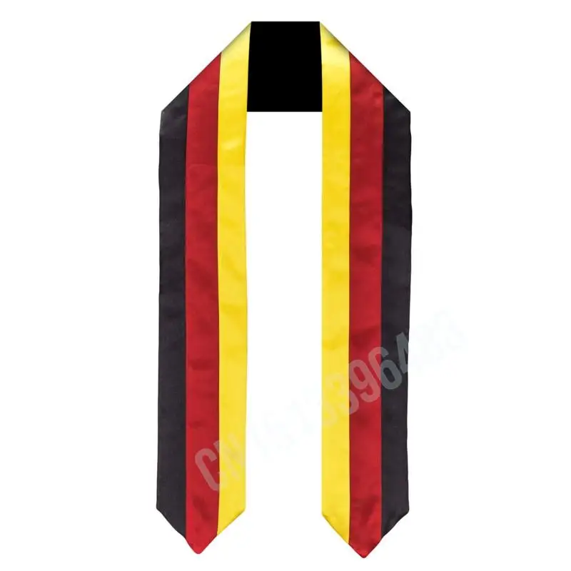 

Germany Flag Scarf Top Print Graduation Sash Stole International Study Abroad Adult Unisex Party Accessory