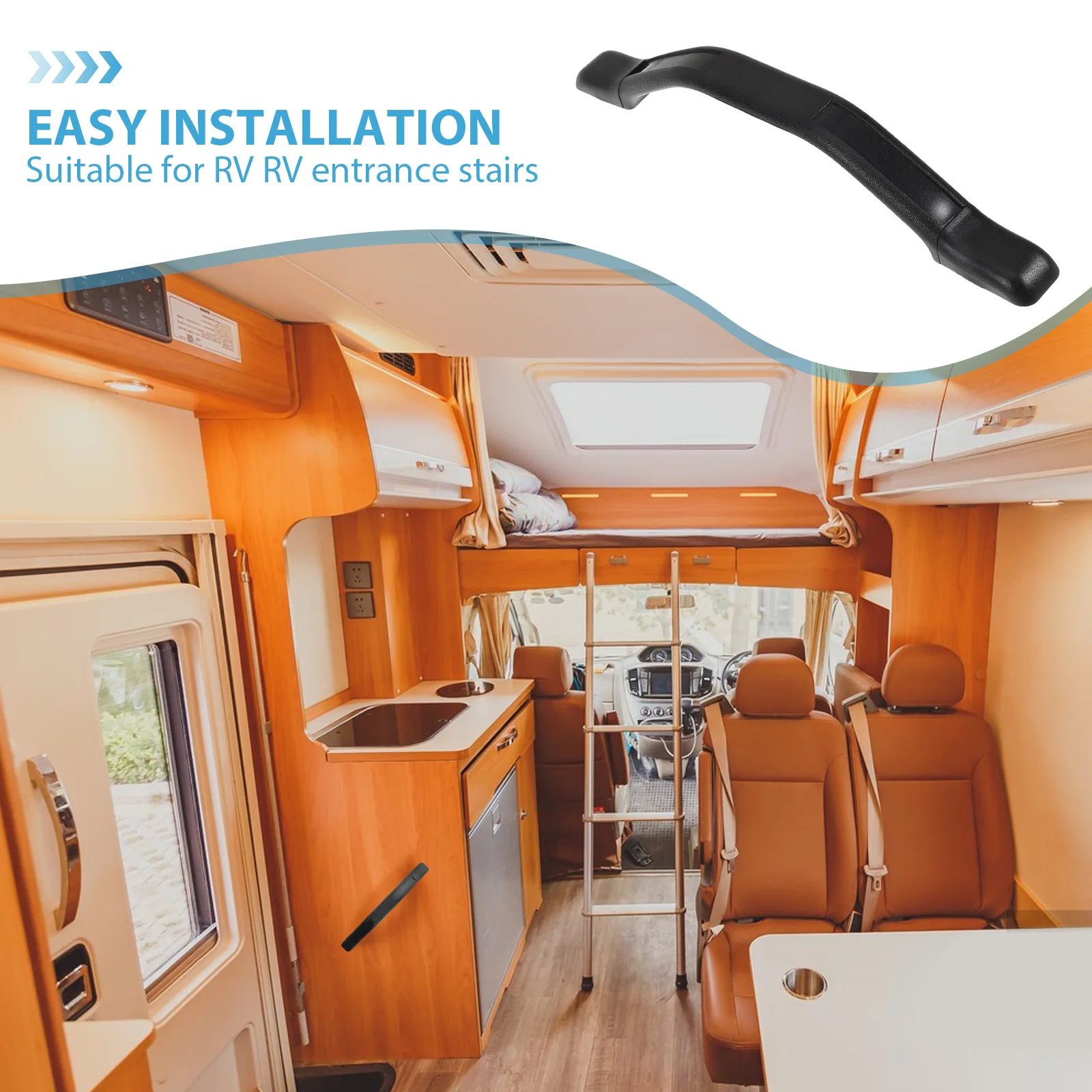 Rv البلاستيك انتزاع مقبض دخول الباب مساعدة بار الثقيلة درج السكك الحديدية دعم المحرك المنزل مقطورة استبدال أجزاء درابزين الدرج #3