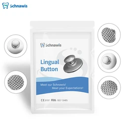 10Pcs Dental Orthodontic Lingual Button Monoblock MIM Tongue Side Buckle Botones Ortodoncia Round Rectanguar