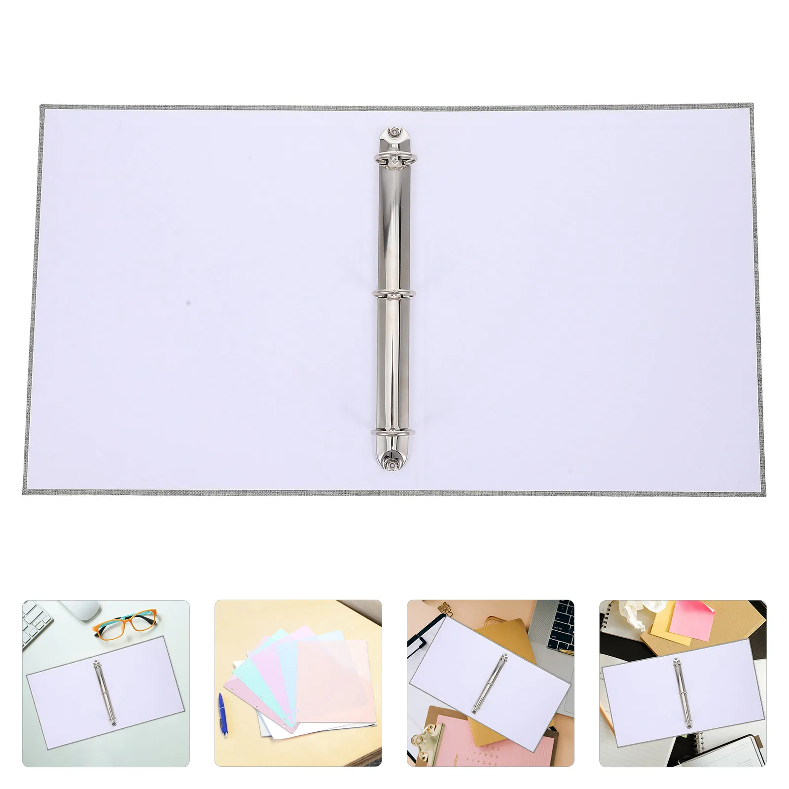 

A4 Three Ring Binder Fabric Hardcover Sheet Organizer for Office School Home Documents Storage Resume Report Presentation Folder