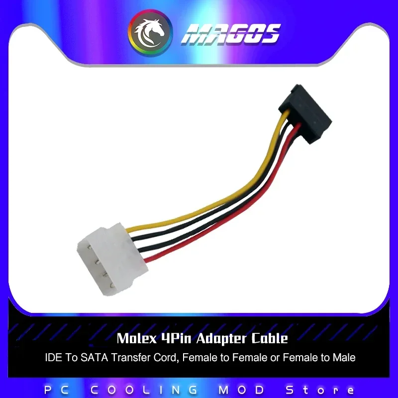 

Molex Adapter Cable, IDE to SATA Transfer Cord, Female to Female or Female to Male, Hard Disk Power Cable