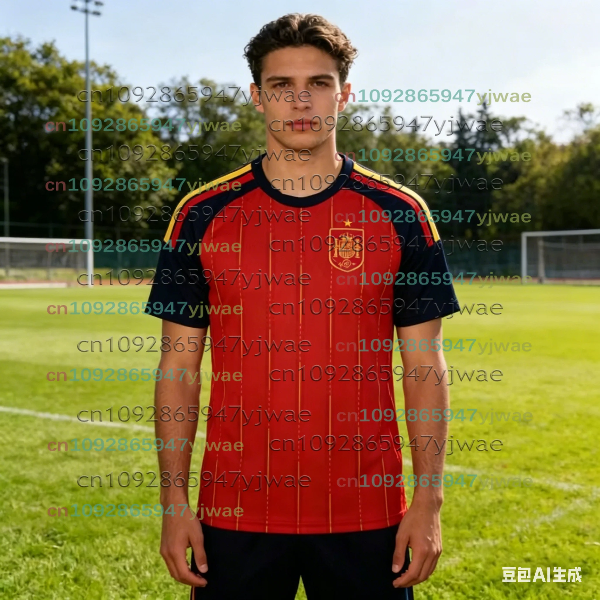 Nouveau Maillot de Football Espagnol Été 2026 – T-shirt Décontracté Sportif pour Hommes et Femmes To