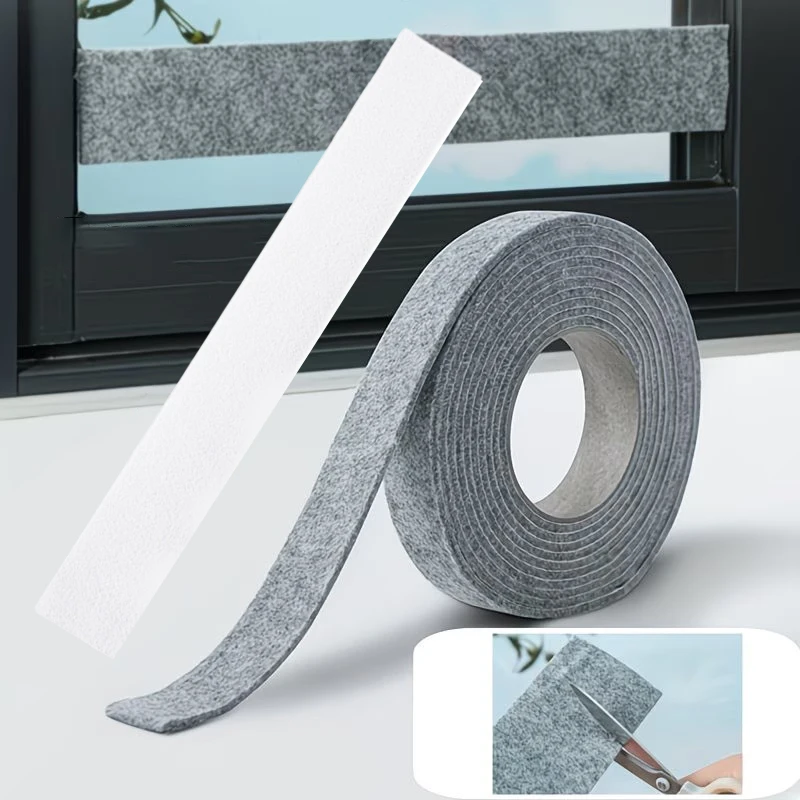 Window Anti-Condensation Absorbent Strip Self-Adhesive Reusable Felt Strip Door Windows Sealing Strip Moisture-Resistant