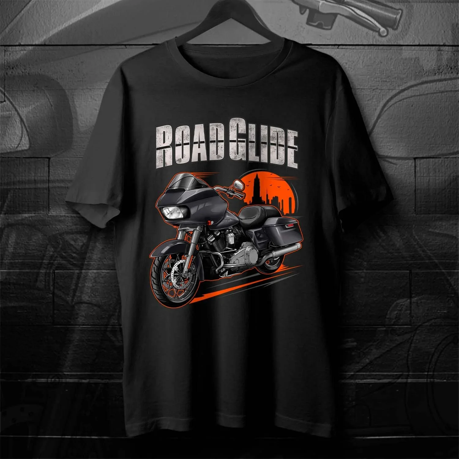 

H-D 2015-2024 Models FLTRX Road Glide Motorcycle T-Shirt 100% Cotton O-Neck Short Sleeve Summer Casual Mens T-shirt Size S-3XL