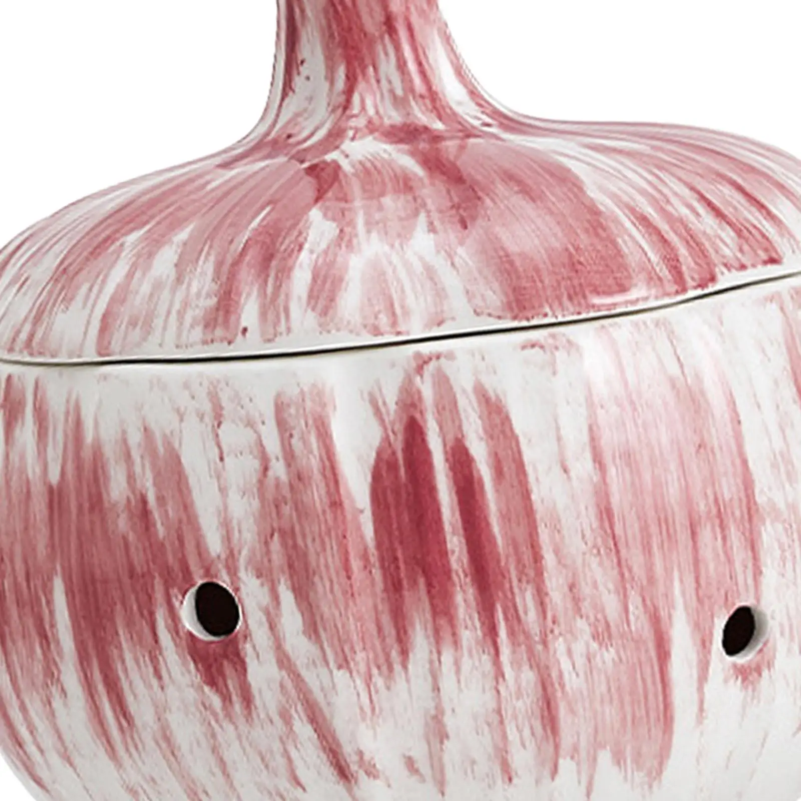 Garlic Keeper Garlic Container Saver Garlic Cellar Pot Holder for Household Restaurant , Red