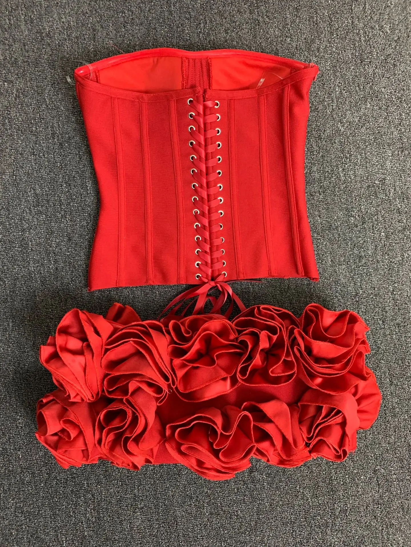 two piece red bodycon dress 2 Piece Red bodycon dress Cavi Keon Collection