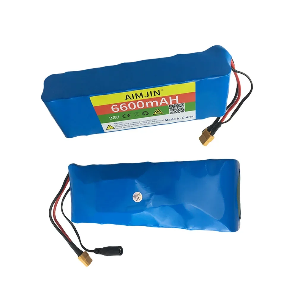 10S2P 18650 36V 6.6Ah Lithium Battery Pack Built-in BMS,For Electric 36V Scooter Bicycle