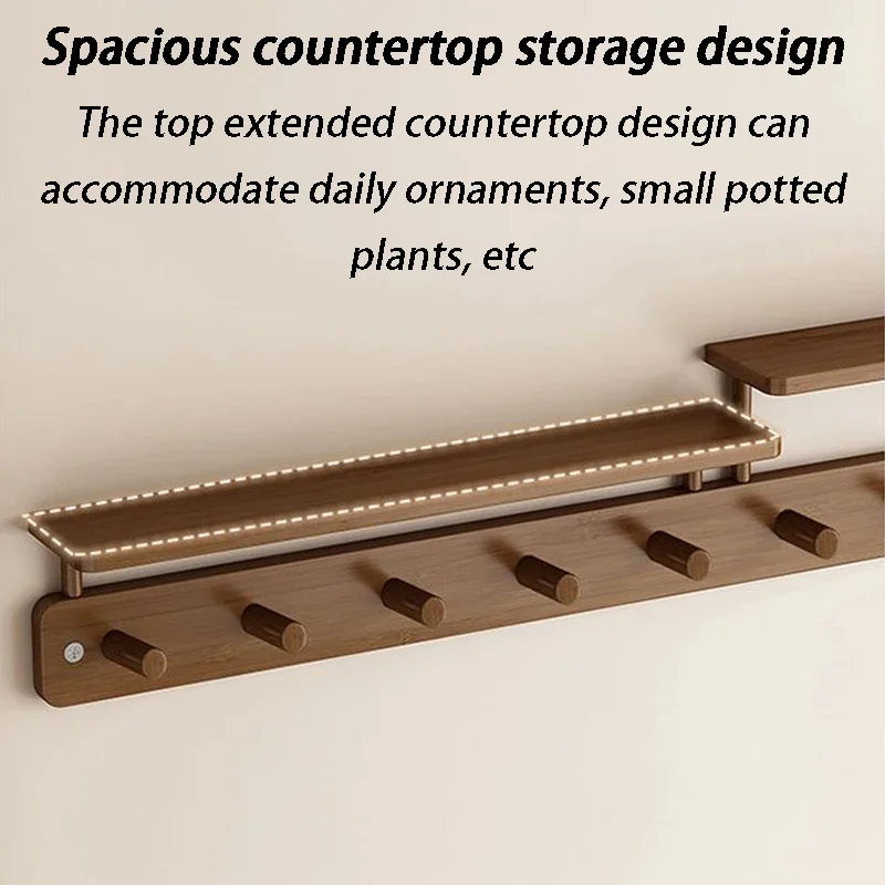 Wall Mounted Coat Racks Entrance Hall Clothes Storage Rack Stand Interior Hallway Clothing Organizer Hanger with Storage Shelf image 4