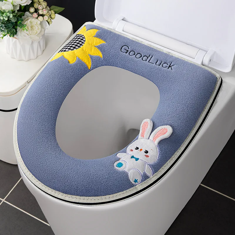 GENODA Voor Winter Toilet Seat Pad Thuis Toilet Mat Vier Seizoenen