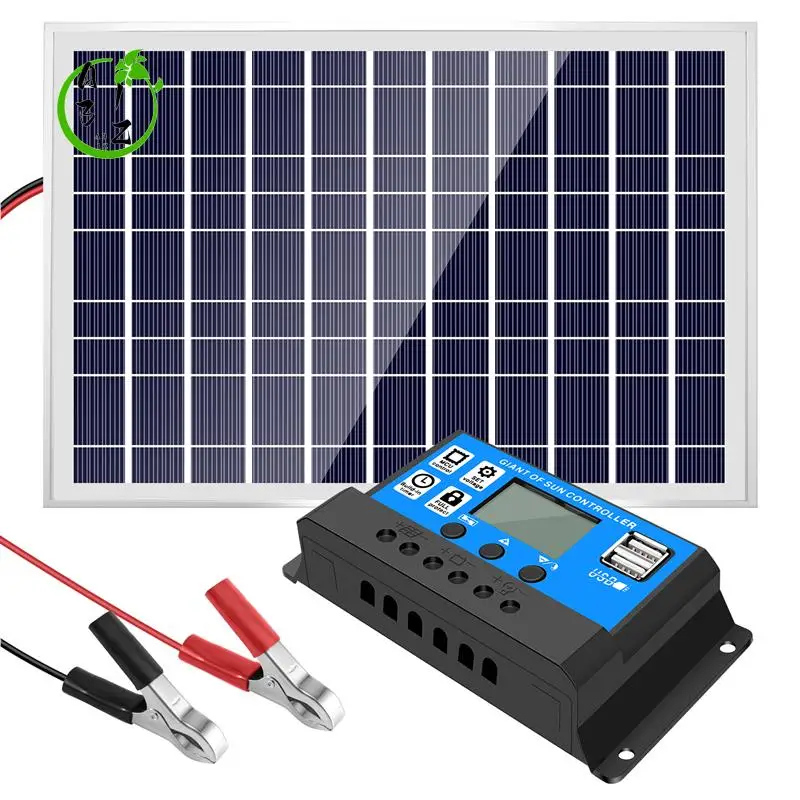 

A31Z-30W 12V Зарядное устройство для солнечной панели + контроллер 40A для автомобиля на колесах, лодки, дома, кемпинга
