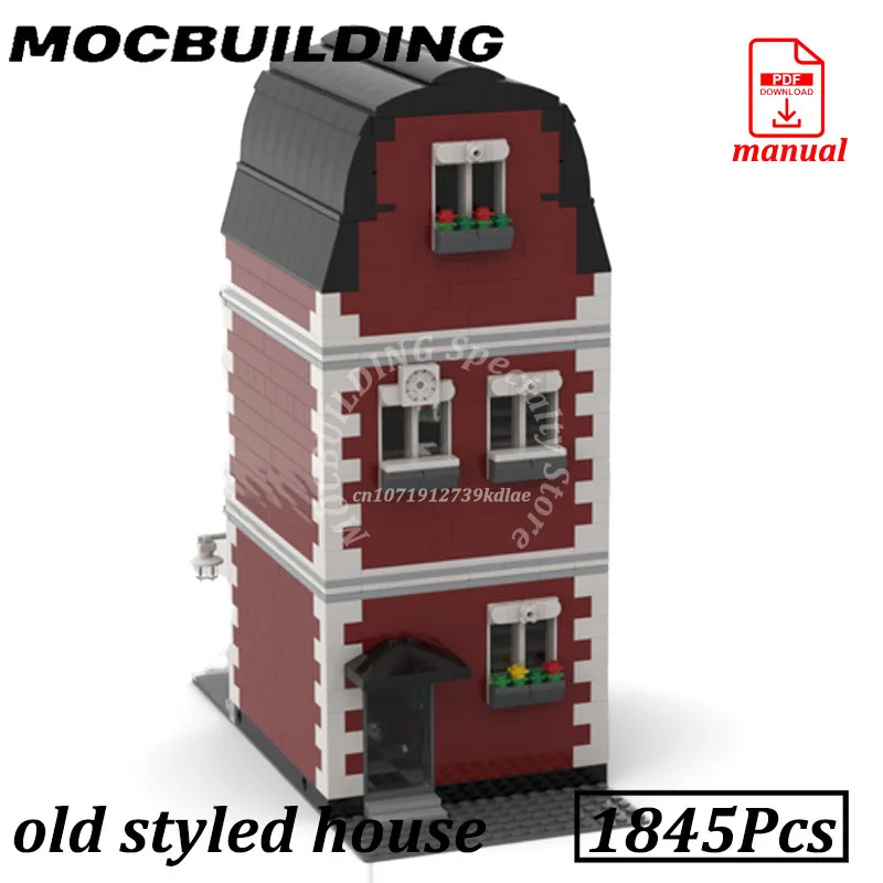 Old Styled House Dentist Modular Buildings City Street View MOC Building Blocks Bricks DIY Construction Toys Birthday Gift