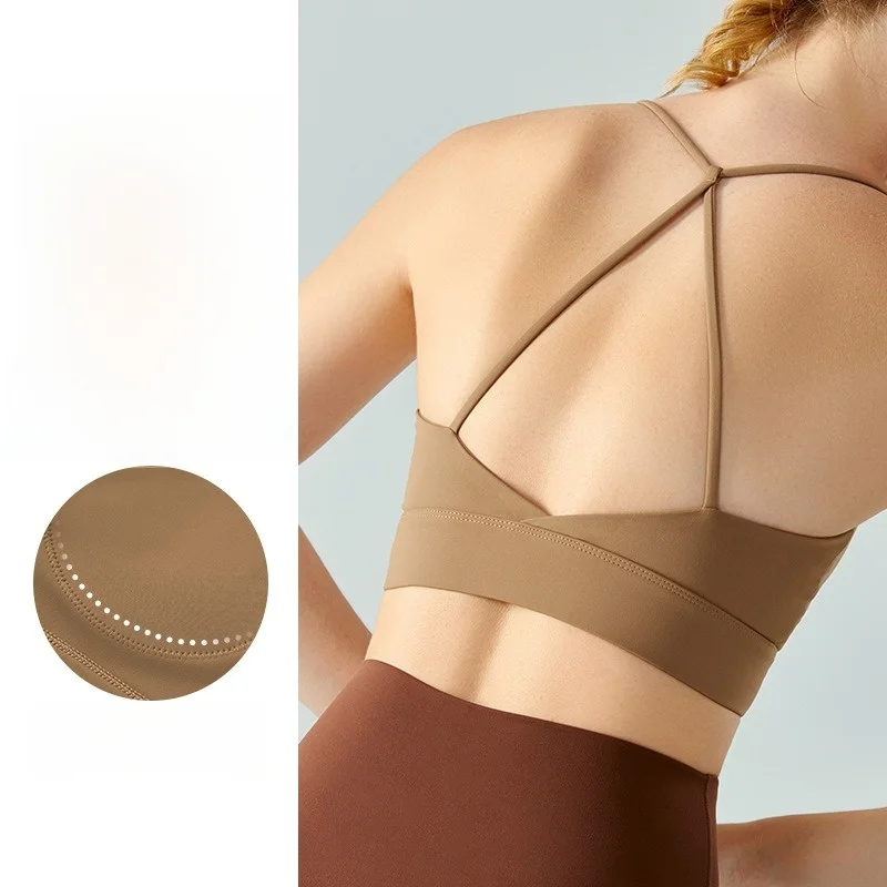 

Женский жилет для йоги с воротником, высокоэластичный слинг, сексуальный дышащий топ с треугольной спинкой для фитнеса с фиксированной накладкой на грудь