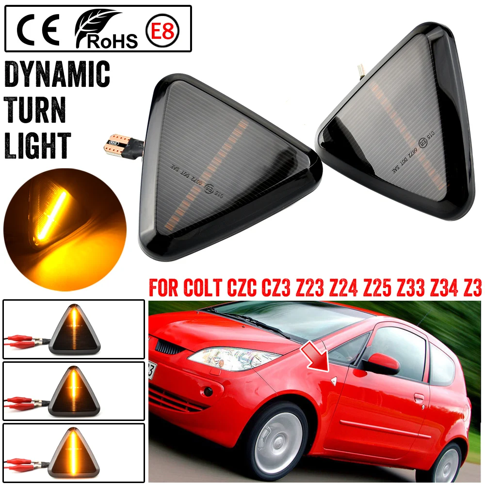 

Led Dynamic Side Marker Sequential Blinker Turn Signal Light For Mitsubishi Colt CZC CZ3 Z23 Z24 Z25 Z33 Z34 Z3