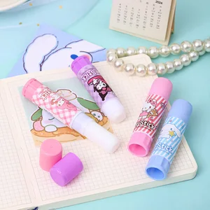 Sanrio Cartoon Solid Glue Stick, Bonito Kurome Melody, Estudante DIY, Alta Viscosidade, Presente de Papelaria, 4Pcs, 24Pcs 10 principais vendas cola bastão kawaii - №8