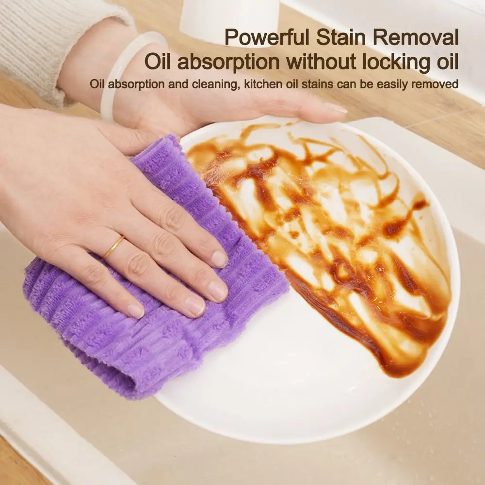 Multi-Purpose Reusable Microfiber Cleaning Wipes High Absorbency Washable Cleaning Rag Tear-Towel Roll
