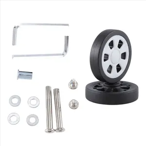 ABQR 55X12mm Luggage Wheels Replacement Wear PU Caster Suitcase Replacement Wheels Luggage Wheels Universal 6mm 8mm