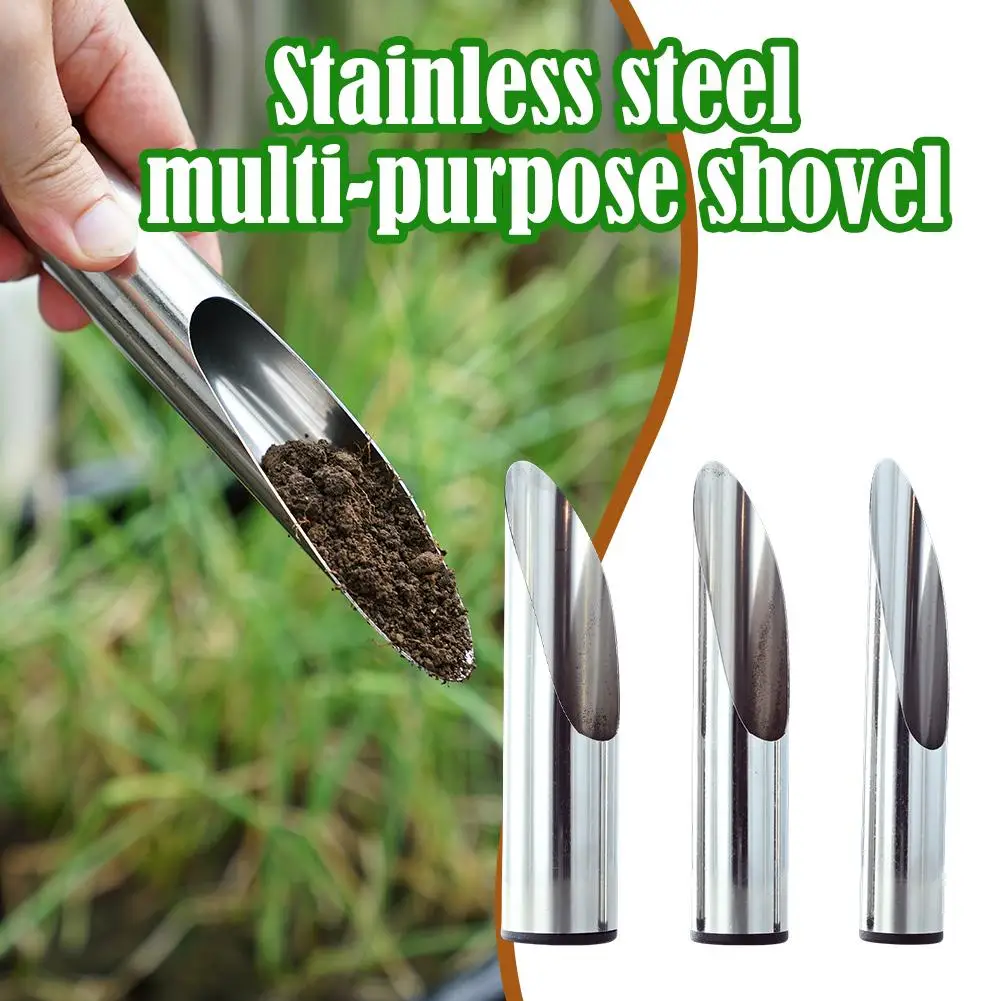 Garden Bucket Tool Stainless Steel Gardening Multi-functional Transplant Fertilizer Bonsai Dredging Spoon Shovel Meaty Plan Z5V3