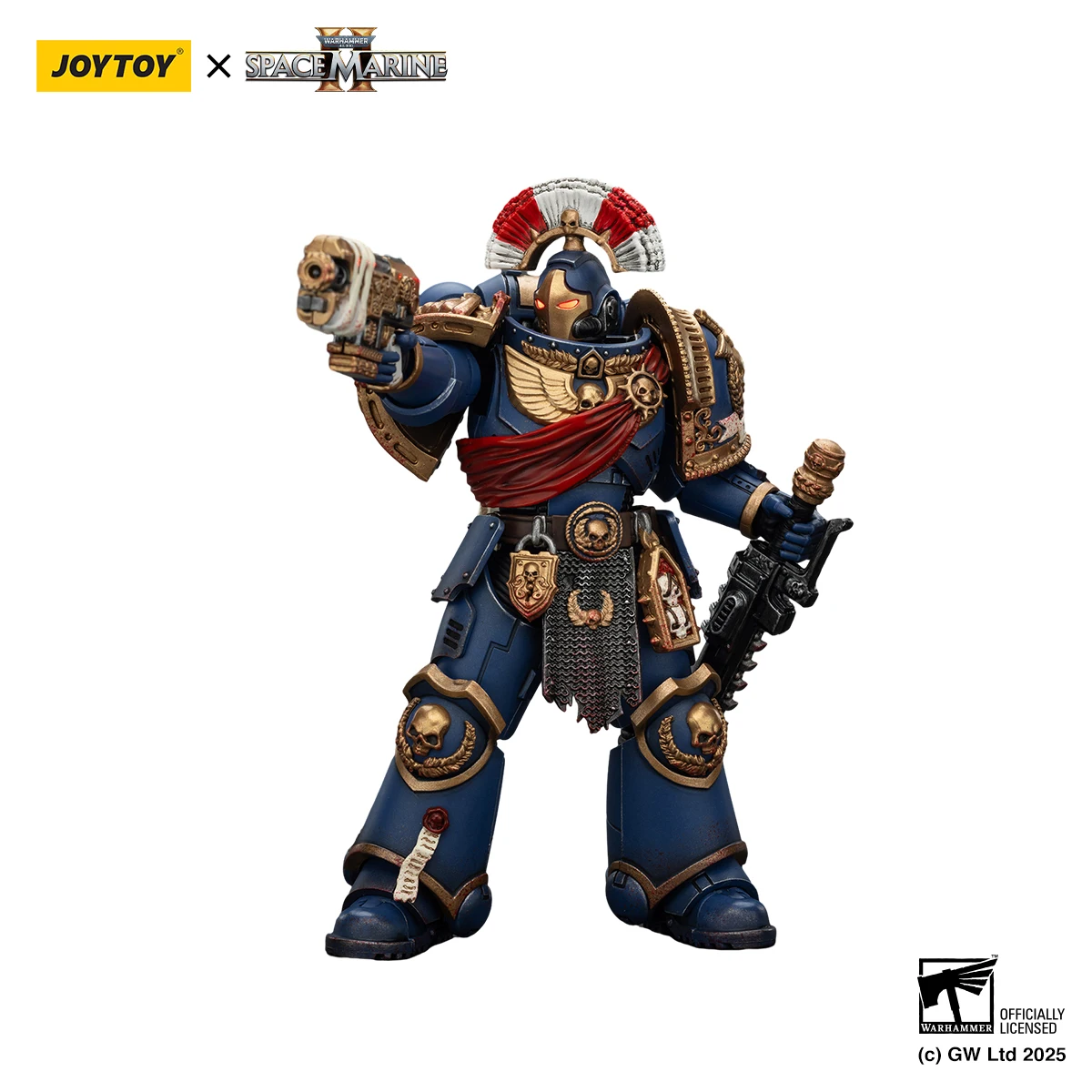 JOYTOY 1/18 Action Figure Warhammer 40K Ultramarines figures Sergeant Rychas Anime figures Toys Collection Model