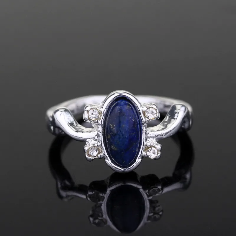 The Vampire Diaries Rings Elena Gilbert Daylight Rings Vintage Crystal Ring With Blue Lapis Fashion Action Figure Cosplay Toys