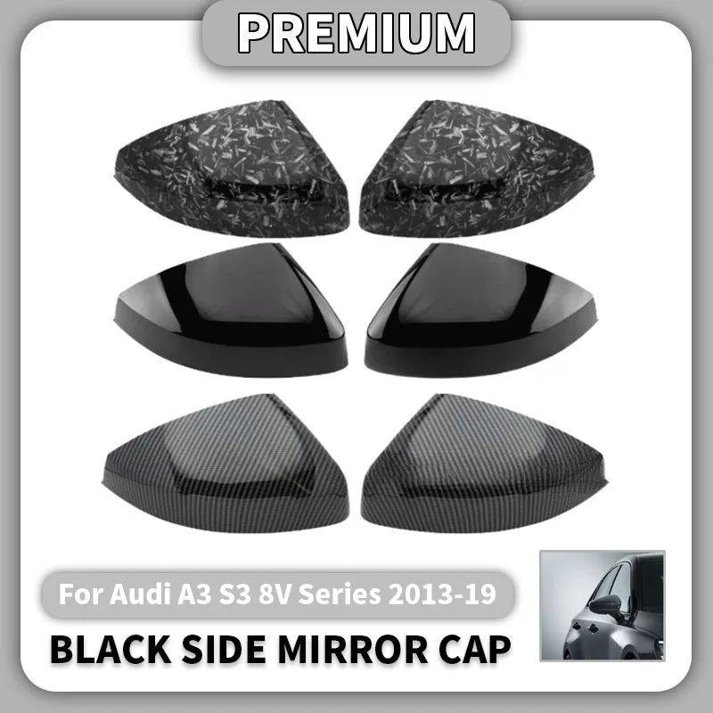

Для Audi A3 S3 8V Series 2013-19 корпус бокового зеркала OEM стиль ABS замена глянцевый черный авто внешние аксессуары Запчасти