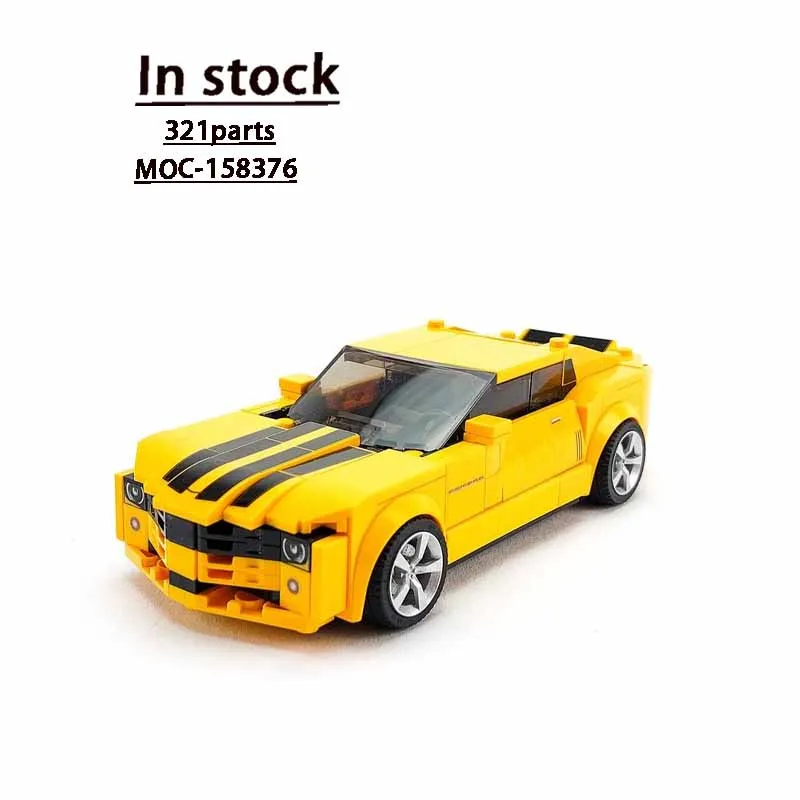 

MOC-158376 Yellow Classic Sports Racing Car Building Block Model 321 Parts Boys Children Birthday Christmas Toy Gift
