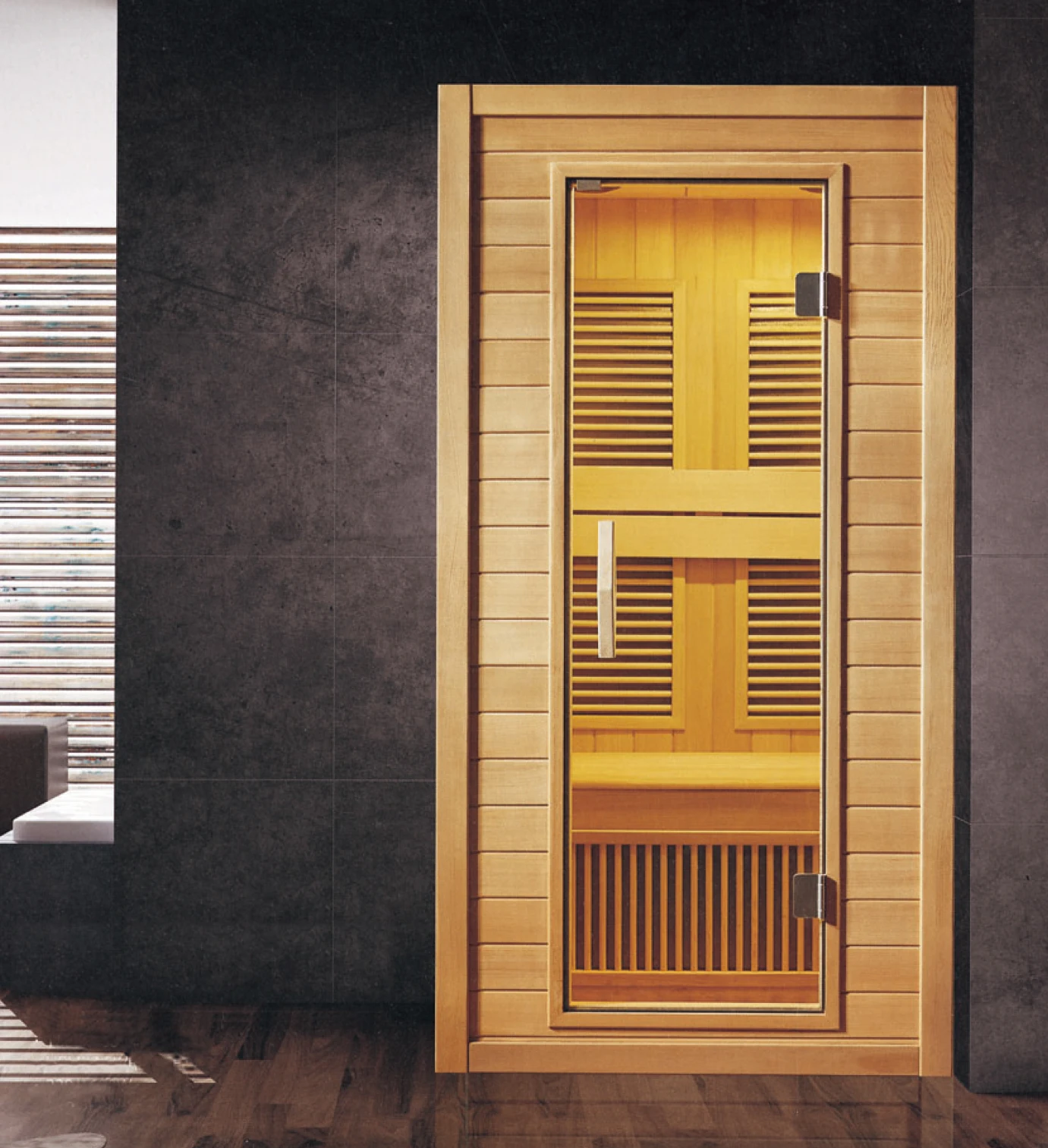 Canadian spruce solid wood indoor full spectrum carbon heating low electromagnetic field Bluetooth APP control