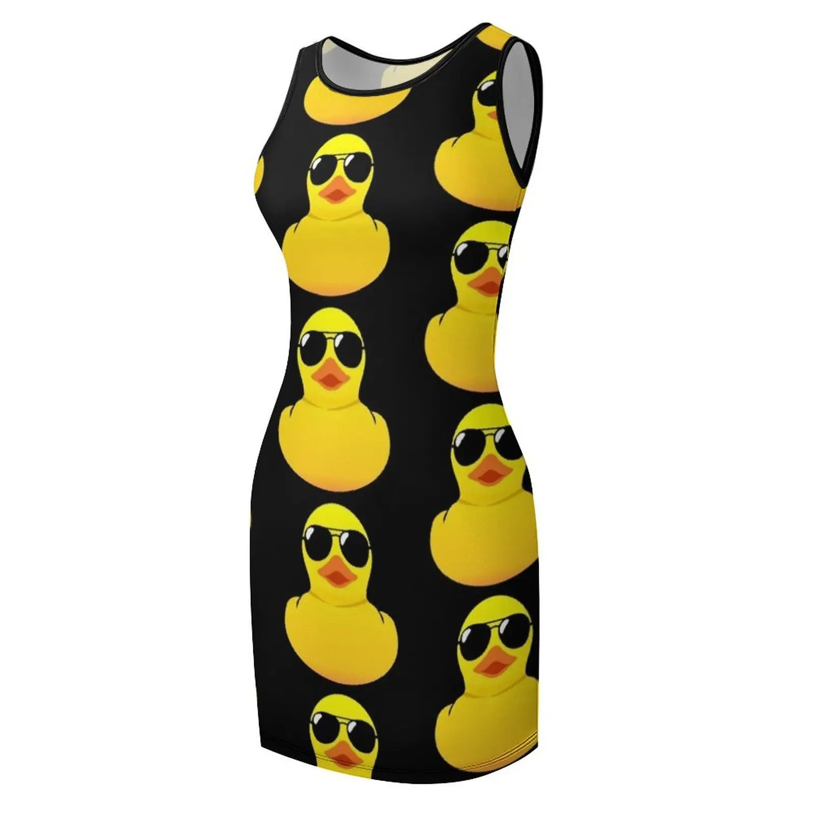 Cool canard en caoutchouc sans manches robe d'été robe mignonne femmes vêtements de luxe femmes robe de soirée robe de bal de soirée style coréen