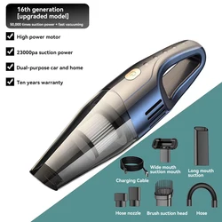 Vacuum Cleaner For Car And Home Wireless High Power Folding Strong Suction Handheld Small Vacuum Cleaner Car Accessories